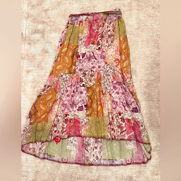 Johnny Was River Tirerd Midi High-Low Skirt Size Small - Picture 7 of 11